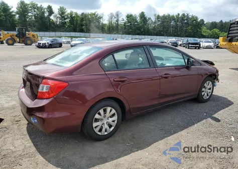 2012 Honda Civic Lx из США, поврежденный, VIN 19XFB2F5XCE344983